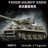 Armored Vehicle Tiger Military Army Main Heavy Tank Battle Soldier Building Blocks Bricks Set For Children Boys Gifts