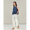 INMAN French Floral Embroidered Halter Blouse