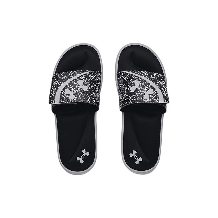 Under Armour Ignite 6 Graphic Strap Slide 'Black Mod Grey' 3024450-007