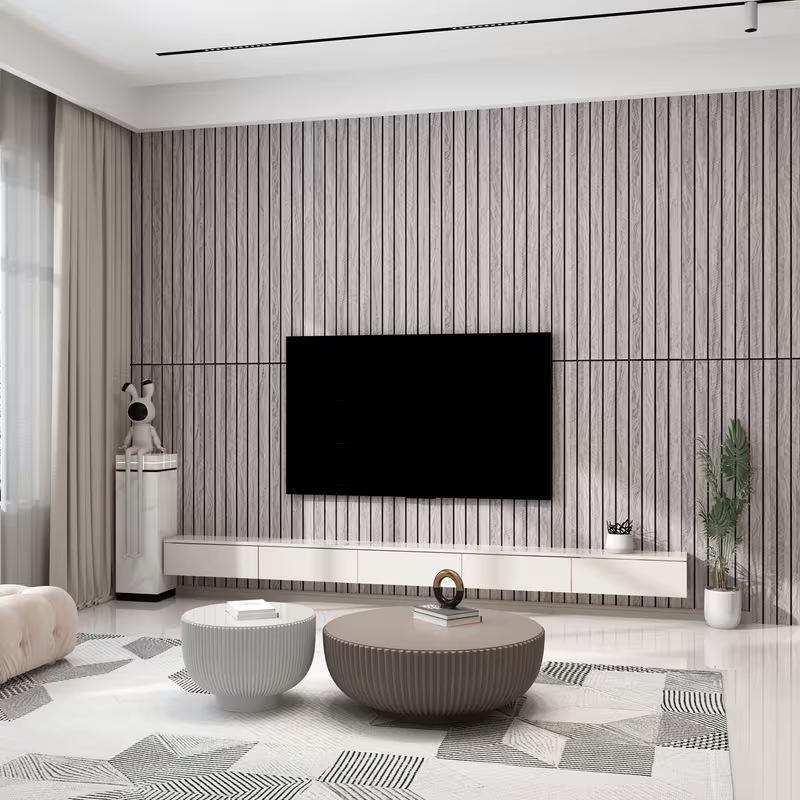 3D Imitation Wood Grain Self-Adhesive Wall Sticker for Living Room or Bedroom