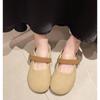 Fashion Closed Toe Slides Women 2024 Korean Style Fashionable Round Toe Women's Slippers Elegant Bow Decoration Summer Daily Slippers