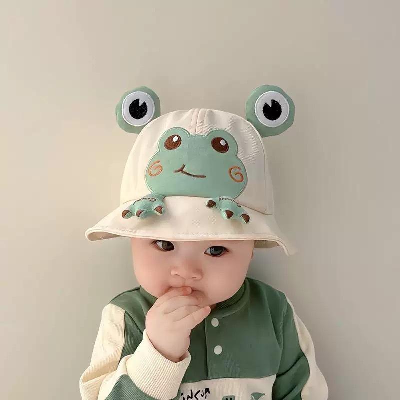 Children's Sun Protection Frog Fisherman Hat - Cute Boys' Sun Hat - Breathable Sun Hat For Girls Summer 