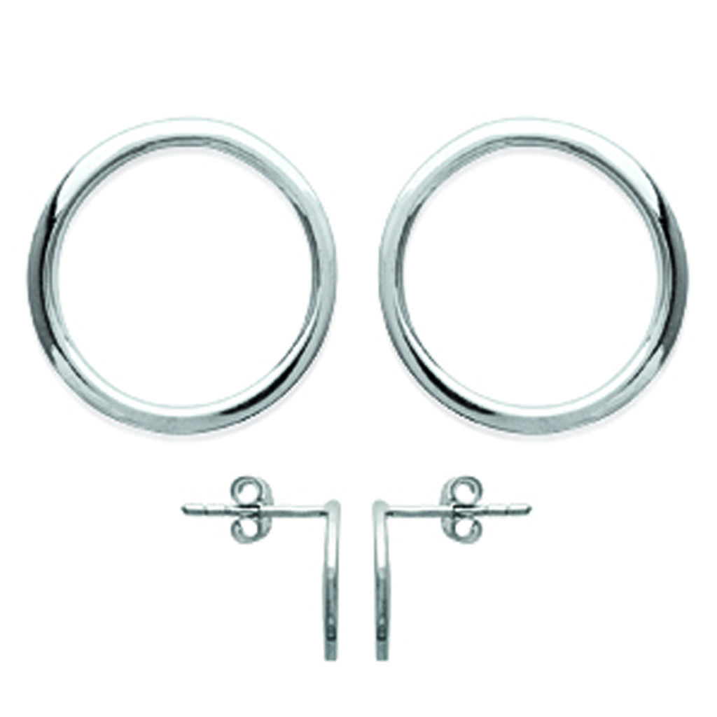 Les Trésors De Lily [M7625] - Silver 'Choréographie' Silver Earrings (rhodium-plated) - 11 Mm