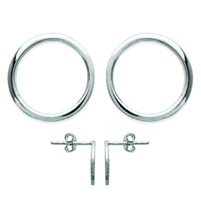 [M7625] - Silver 'Choréographie' Silver Earrings (rhodium-plated) - 11 Mm
