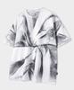 LEMAIN SECOND Tie-Dye Water Print Oversized Short Sleeve T-Shirt [Ivory]