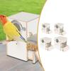 Bird Nest House with Perch Drawer Easy Install Wood Parakeet Aviary Breeding Box for Lovebirds Conures