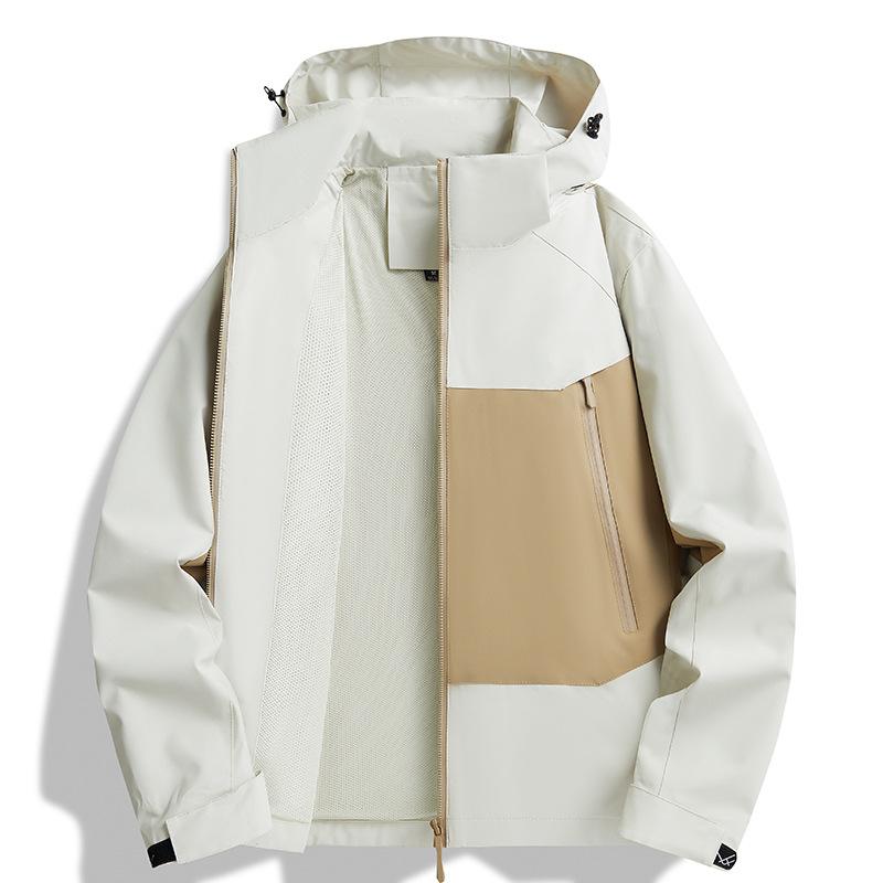 Veste homme printemps-automne grande taille, idéale pour la randonnée et les activités de plein air. Veste de sport ample.