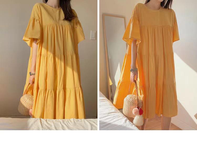 Korean Style Summer Maternity Dress Set - Long, Plus Size & Trendy for Hot Moms