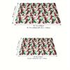 1 Christmas Pattern Blanket - Soft and Warm Flannel Cover with Red Truck Green Trees and Stars on a White Background Design