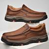 Fashion Non-Slip Outdoor Dress Footwear All-match Mens Casual Shoes Comfortable Leather Men  Slip on Shoes Soft Bottom Business Shoes