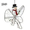 Holiday Garden Decor Christmas Snowman/Santa Claus/Deer Suncatcher, Stained Glass Style Pendant with Hanging Living Room Festive Chain, 2D Flat