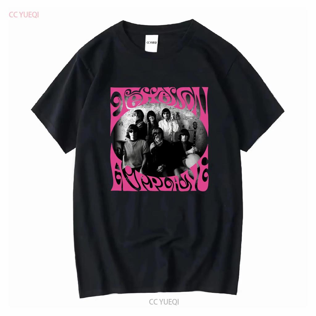 Jefferson Airplane Style Rock Men T shirt Black All Sizes RE615 vintage Washed homme Stretched Breathable designer clothes