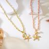 Beach Theme Necklace With Butterfly Bow Flower Starfish Umbrella For Women Summer Accessories