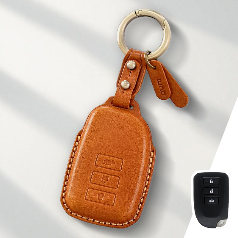 Genuine Leather Protector for Old Toyota Highlander Land Cruiser Lexus Key Case Cover Fob