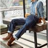 Jeans with Denim Striped Loose Sizes Striped [NBLL] Men's Suspenders, Pants, Overalls, Pattern, Workwear, All-in-One, Wide-Leg Pants, Unisex, Stretch,