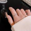 Ins Tide Design Sense Zircon Butterfly Ring Female Plain Ring Open Ring Internet Celebrity Same Hand