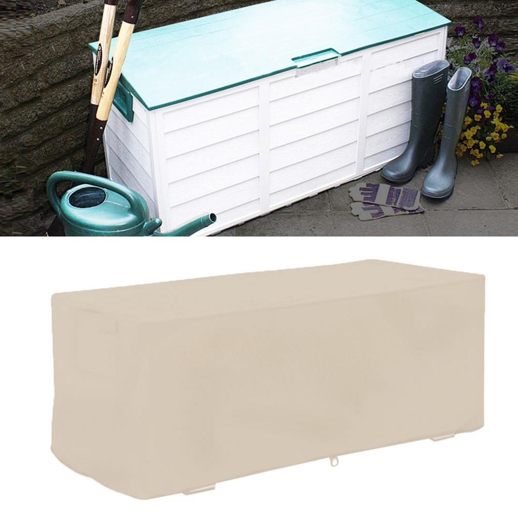 Waterproof Sturdy Covers Outdoor Deck Box Protective Cover Storage Benches Cover(Coffee)