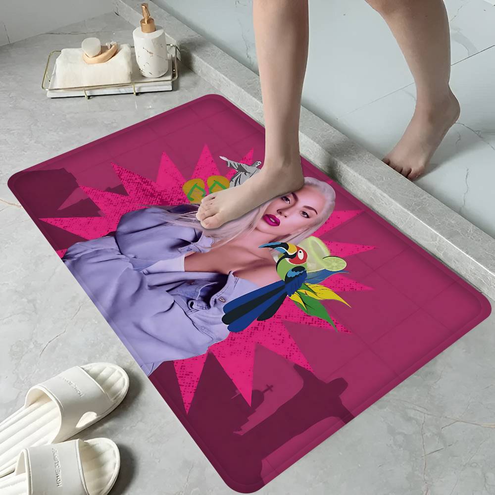 Classic Singer L-LadyGaga Entrance Door Mat Nordic Style Home Doormat Bathroom-Toilet Mats Bedroom Hotel Decor Mat