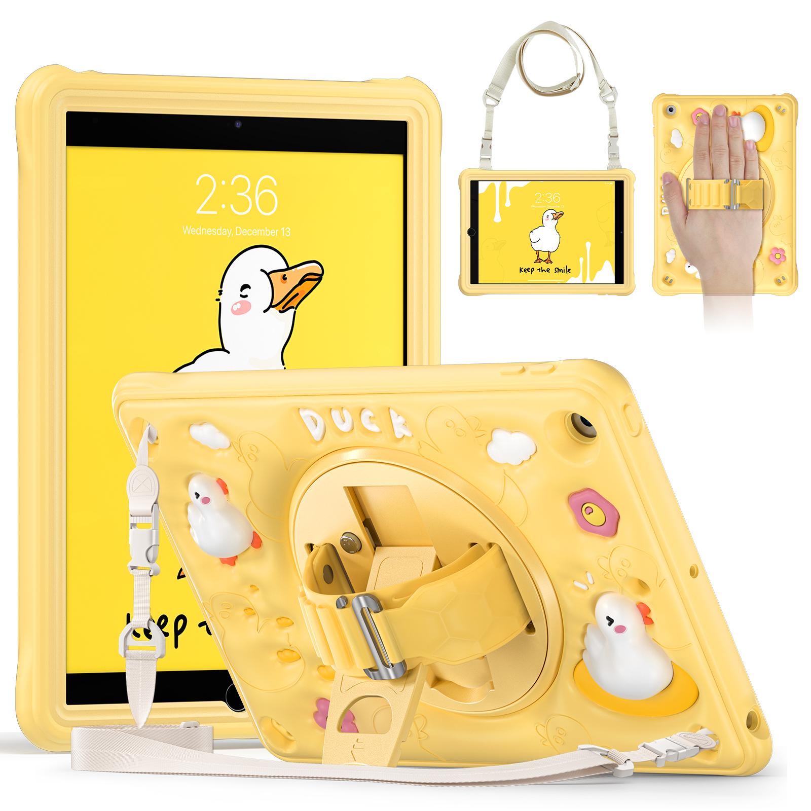 

Case Universal For iPad 10.2 2019 2020 2021 7th 8th 9th Gen. 360 Rotating Kickstand Kids Cartoon Heavy Duty Cover PC-Silicone iPad 10.2 (7-8-9th)