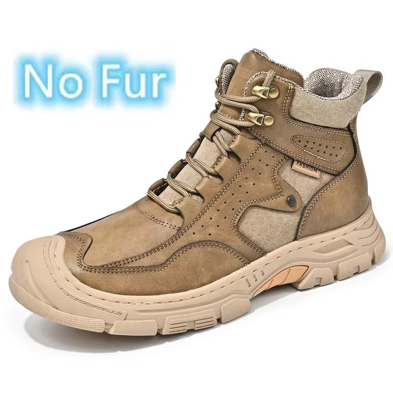 Fashion Comfort Man Wear Resistant Short Botas Lace-Up Walking Shoes Classic Platform Motocross Basic Boots for Men Winter High Top Shoe