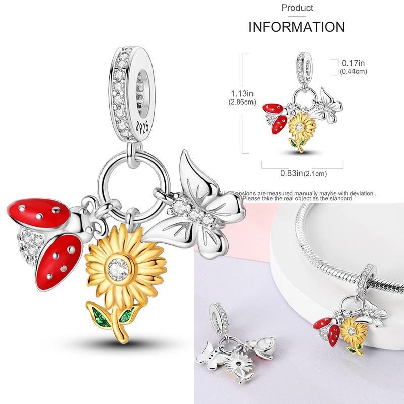 Charm Coppergolden Serie Airplane Balloon Bow Safety Chain Puppy Dog Gold Color Charms Beads Fit Bracelet Diy Jewelry Maing