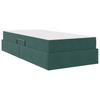 Storage Bed with Mattress Dark Green 90 X 200 Cm Velvet