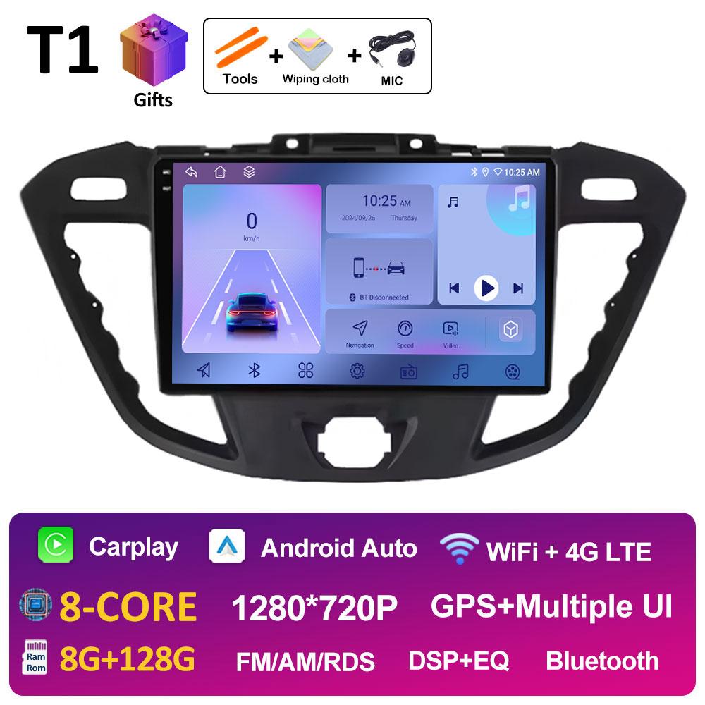 For Ford Tourneo Custom 1 I Transit 2012 2013 2014 2015 2016 - 2021 Car Multimedia Video Radio Player Bluetooth DSP Stereo WIFI