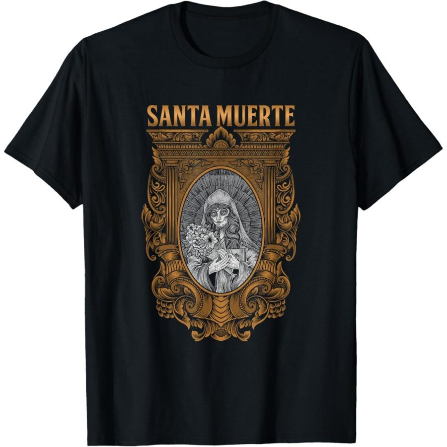 

Santa Muerte Mexican Female Deity Sugar Skull Satanic Dead T-Shirt XXXXXL чорний