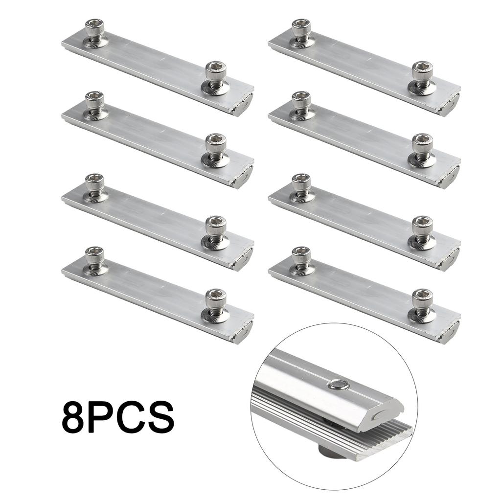 Rails Connectors Solar Module 1/4/8Pcs 14cm Aluminium Alloy Connection Block Mounting Connection Pv Bracket Solar Power Supplies