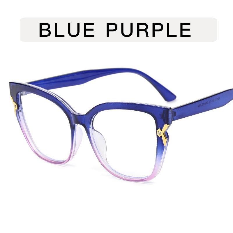 New Fashion Outdoor HD Ultra Light Anti Blue Light Eyeglasses Women's Trendy Plain Glasses Retro Daily Street Decorative Eyewear