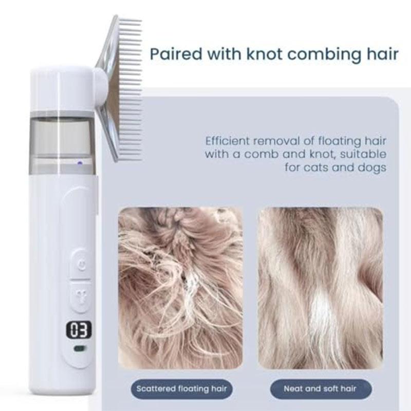 2-in-1 Electric Pet Grooming Brush Flea Comb Rechargeable Detangling Brush For Dogs Cats Removes Fleas For Long/short Haired Pet