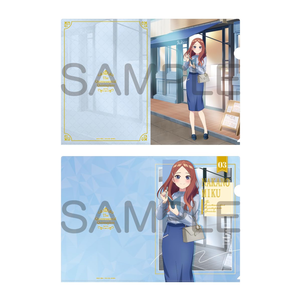 

Algernon Products The Quintessential Clear File Set Miku Nakano Quintuplets