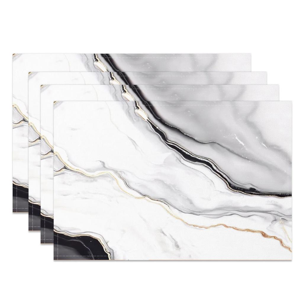 1PC Abstract Art Table Mats Modern Marble Ink Wash Pattern Waterproof Heat Placemats Dining Table Table decoration