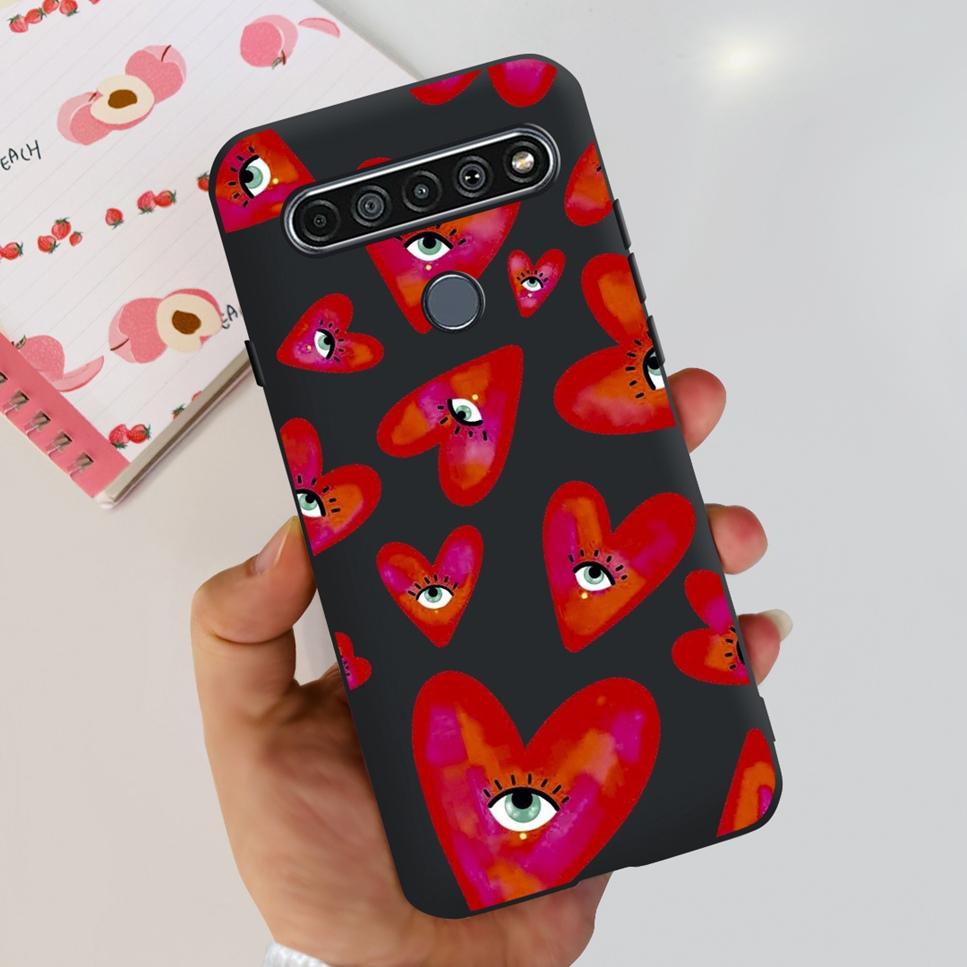 For LG K41S K 41S Case 2020 Black Silicone Cute Fashion Flower Shockproof Bumper For LGK41S LM-K410 Phone Back Cover 6.55" Funda
