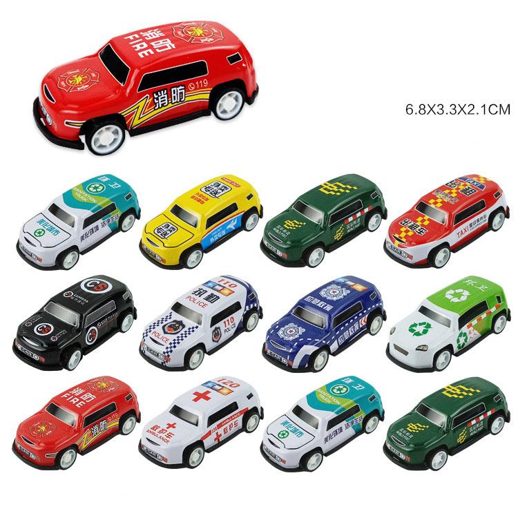 Mini Toys  Graffiti Tin Cars 48 Pcs Alloy Iron Graffiti Pickup Truck Table Mounted Accessories Model Car