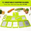 12 in 1 Multipurpose Chopper, Fruits & Vegetable Cutters, Grater Peeler Chipser, Unbreakable Food Grade Body