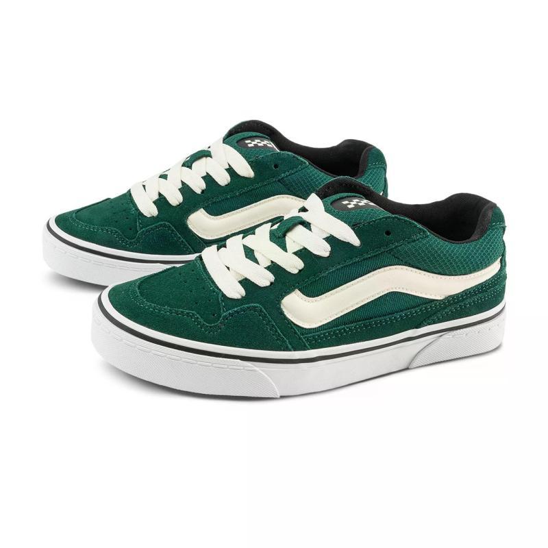 Vans Caldrone Low Top Skateboard Shoes Women's Green Sneakers VN0007P9EME