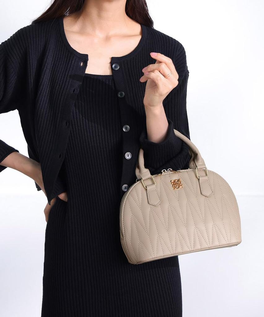 Pink Shoulder Bag Boston Bag Mini Boston Handbag 2WAY Crossbody Bag Tote Bag Quilted Quilt Feminine Simple Look Cute Rosia Freestanding [Altro Rose]