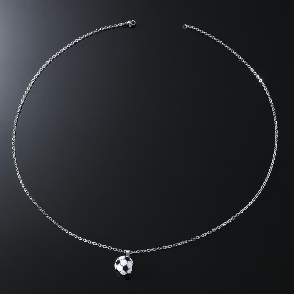 Men's European-Style World Cup Football Titanium Steel Pendant Necklace