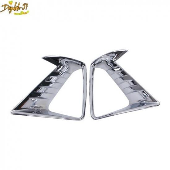 Front Fog Light Lamp  Molding Trim Cover ABS Chrome For Toyota RAV4 2016-2018