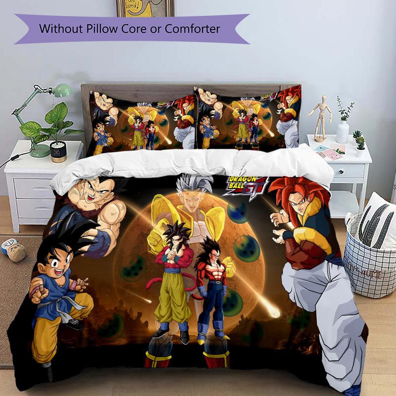 Dragon Ball Heroes Saiyan Power Print 3Pcs Bedding Setduvet Cover With 2 Bedropillowcase Home Birthday Gift