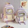 Girls Backpack Junior High School Student Backpack Color Contrast Student Schoolbag