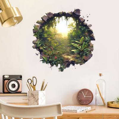 Adesivo de Parede de Planta 3D Decoração de Casa para Quarto Sala de Estar Corredor Decalque de Parede