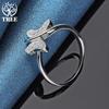 925 Sterling Silber Schmetterling AAA Zirkon Ring Schmuck