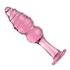 VaHppy Glass Pull Beads Anal Toys Fine Thread 3.5cm140g Black/Pink/Transparent with Base Sex Toys Anal Plug Masturbators SM BDSM