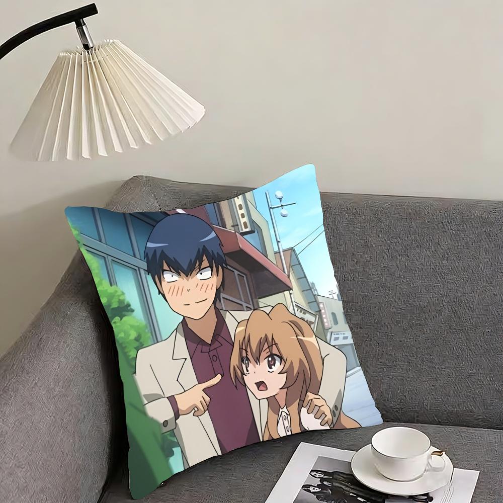 Toradora! Cushion Cover Reversible Plush Pillow Cover – For Car, Sofa, Bedroom, Perfect As a Gift.