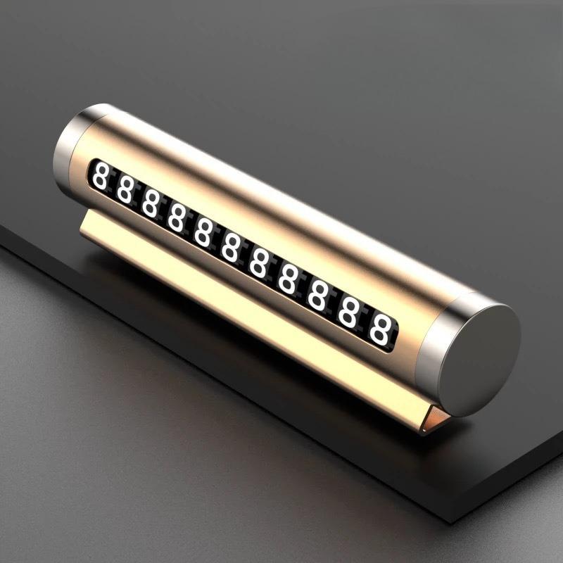 1Pc Car Temporary Parking Sign Hidden Car Moving Metal Roller Number Plate Moving Car Phone Plate Auto Supplies