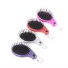 3-In-1 Portable Hair Brush With Mirror And Flat Top Comb Foldable Dual-Use Massage Feature Trendy Air Cushion Comb