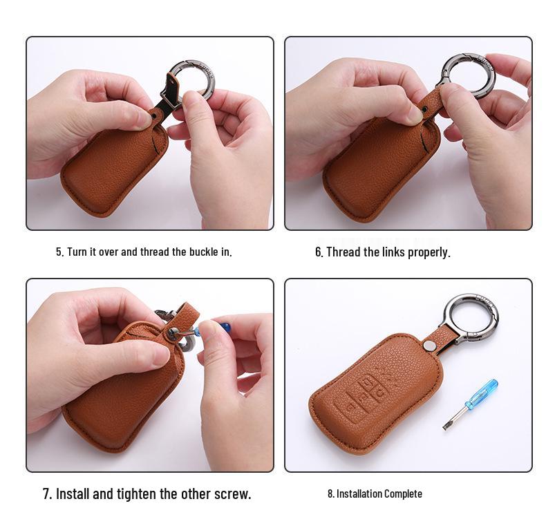 Li Auto L9, L8, L7 Original Lychee-Patterned Key Case & Remote Protector