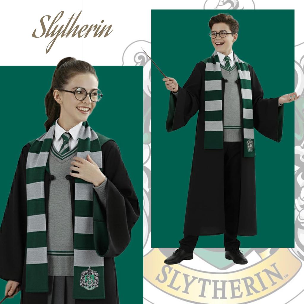 Trendiges Einkaufszentrum Harry Potter Slytherin Kostüm Set für Kinder Magische Größen Halloween Kostüm Set für Universal Studios Japan 2025 5-teilig (Robe, Brille,